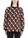 PRADA PRADA GEOMETRIC JACQUARD KNITTED PULLOVER