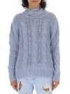 PRADA PRADA TIE NECK KNITTED SWEATSHIRT