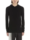 RICK OWENS RICK OWENS HOODED KNIT SWEATER