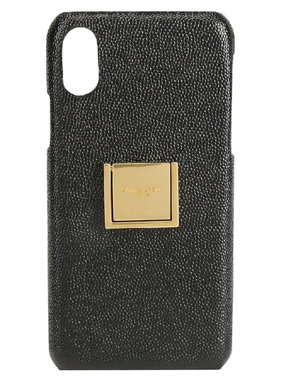 Saint Laurent Clip Logo Plaque Iphone X Case In Black