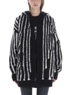 SAINT LAURENT SAINT LAURENT HOODED STRIPED CARDIGAN