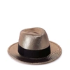 SAINT LAURENT SAINT LAURENT METALLIC WIDE BRIM TRILBY HAT