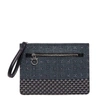 FERRAGAMO SALVATORE FERRAGAMO GANCINI BLOCK PATTERN CLUTCH BAG