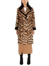 SIMONETTA RAVIZZA SIMONETTA RAVIZZA TIGER PRINT BELTED TRENCH COAT