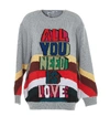 STELLA MCCARTNEY STELLA MCCARTNEY ALL YOU NEED IS LOVE EMBROIDERED SWEATER