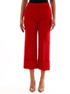 VALENTINO VALENTINO HIGH WAIST PLEATED CROPPED TROUSERS