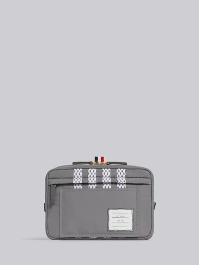 Thom Browne Military Ripstop Belt Bag In Grey