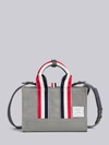 THOM BROWNE THOM BROWNE MINI EAST-WEST CANVAS TOTE BAG,FAP220A0539013909083