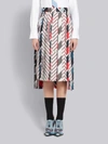 THOM BROWNE THOM BROWNE REPP STRIPE TIE COLLAGE SILK SKIRT,FGC400A0607913908626