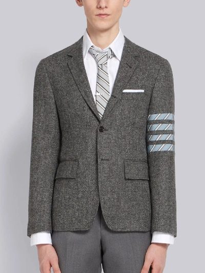 Thom Browne Medium Grey Donegal Tweed Classic 4-bar Sport Coat
