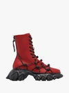ANGEL CHEN ANGEL CHEN RED CHUNKY SOLE LACE-UP BOOTS,AW191504314122679