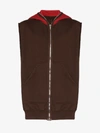 Rick Owens Drkshdw Drkshdw By Rick Owens Burgundy Hoodie In Brown