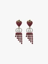 GUCCI GUCCI RED CRYSTAL STRAWBERRY GG DROP EARRINGS,580959I476914143767