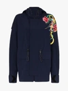 ANGEL CHEN ANGEL CHEN FLORAL PRINT PLACEMENT PARKA,PF1909011NAVY14122801