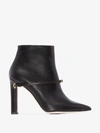 JENNIFER CHAMANDI JENNIFER CHAMANDI BLACK NICO 105 LEATHER ANKLE BOOTS,NICCOL10513908292