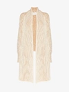 Chloé Long Knit Scarf Cardigan In Neutrals