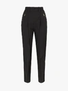 MONCLER BLACK 2 MONCLER 1952 PLEATED HIGH-RISE TROUSERS,164170014183348