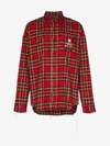 Mastermind Japan Mastermind World Reversible Red Tartan Check Shirt In Red