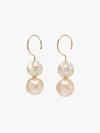 BEAUFILLE BEAUFILLE YELLOW GOLD-PLATED PEARL DROP EARRINGS,BFFW19E0614147825