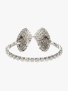 ALESSANDRA RICH ALESSANDRA RICH SILVER TONE CRYSTAL EARMUFF HEADBAND,FABA183314084378