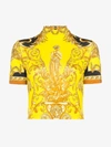 VERSACE VERSACE BAROQUE PRINT KNIT CROP TOP,A84685A23184114160072