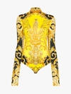 VERSACE VERSACE BAROQUE PRINT FITTED BODYSUIT,A84687A23205314160107