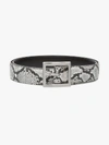 AMIRI AMIRI GREY AND BLACK PYTHON PRINT LEATHER BELT,W9A36220PP14187067