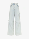 OFF-WHITE OFF-WHITE SKATER STYLE DISTRESSED JEANS,OWYA011F19773064710113993967