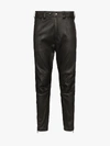 ANN DEMEULEMEESTER ANN DEMEULEMEESTER CROPPED LEATHER TROUSERS,1902340928013813443
