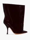 Y/PROJECT Y/PROJECT BURGUNDY 110 TUBULAR PATENT LEATHER BOOTS,WLOWBOOT4S17S0313975351