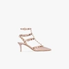 VALENTINO GARAVANI VALENTINO PINK GARAVANI ROCKSTUD 70 PATENT LEATHER PUMPS,SW0S0375VNW14194142