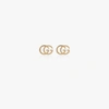 GUCCI 18K YELLOW GOLD GG RUNNING EARRINGS,0940740985014072091