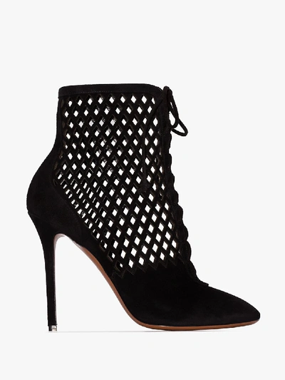 Alaïa Cut-out Detail 110mm Ankle Boots In Black