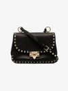 VALENTINO GARAVANI BLACK ROCKSTUD BB LEATHER CROSS BODY BAG,WB0F12GHF14100186