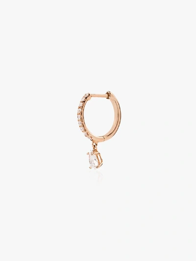 ANITA KO 18K ROSE GOLD HUGGIE DIAMOND HOOP EARRING,AK1HPRG14015348