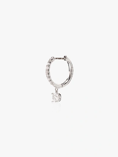 Anita Ko 18k White Gold Huggie Diamond Hoop Earring
