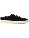 Saint Laurent Court Classic Low Top Sneaker In Black