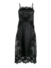Dolce & Gabbana Lace Detailed Silk Blend Dress In Black