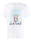 LOEWE WHITE MEN'S WINDOW PAINTING T-SHIRT,H6299720SI