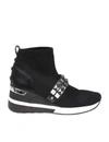 MICHAEL KORS SNEAKERS SKYLER IN TESSUTO STRETCH COLORE NERO,50533B98-0BAB-0D08-DB38-D08ABFDCA62A
