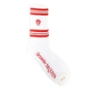 Alexander Mcqueen Striped Skull Sport Socks In White