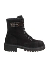 Giuseppe Zanotti Suede Leather Ankle Boots In Black