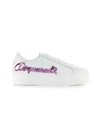 DSQUARED2 SPARKLING LOGO WHITE PINK SNEAKER,SNW0008-01502138-M595