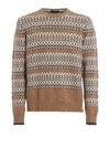 PRADA WOOL AND CASHMERE JACQUARD PATTERNED SWEATER,48f9ee77-032f-710f-2a99-95361ca600d1
