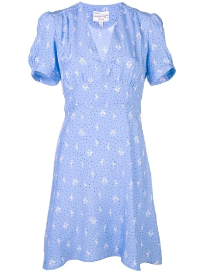 Hvn Blue Women's Blue Flamingo Mini Paula Dress | ModeSens