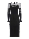 DOLCE & GABBANA TULLE LACE AND BROCADE EMBELLISHED DRESS,86fc04d7-4523-82f9-5a8f-63d8c40ee3a7
