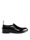 DOLCE & GABBANA BLACK SMOOTH LEATHER SLIP ON LOAFERS,98f1abae-1cd2-009d-1ab8-83a16a634e6d