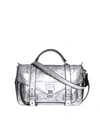 PROENZA SCHOULER PS1 SHOULDER BAG IN LEATHER COLORED SILVER,H00669 1112-1