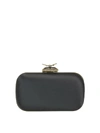 ALEXANDER MCQUEEN BUTTERFLY BOX BLACK SATIN CLUTCH,366183c7-3322-a0c7-2e29-0ee5f1fdb757