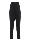 SAINT LAURENT WOOL TWILL HIGH RISE TAPERED TROUSERS,b907e28f-2656-cb67-0d43-b2e8559aabc5